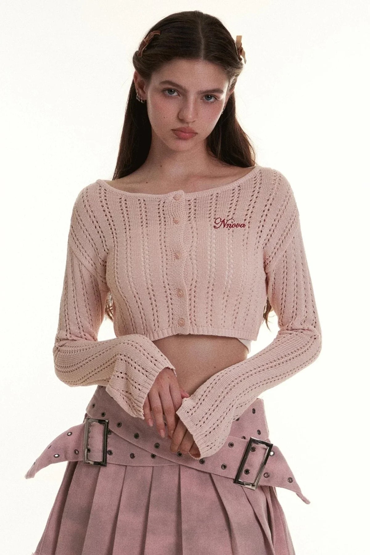 Retro Long Sleeve Short Cardigan Sweater