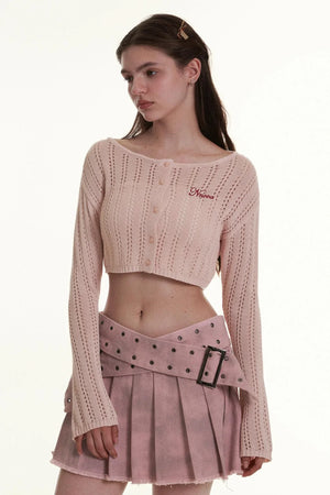 Retro Long Sleeve Short Cardigan Sweater