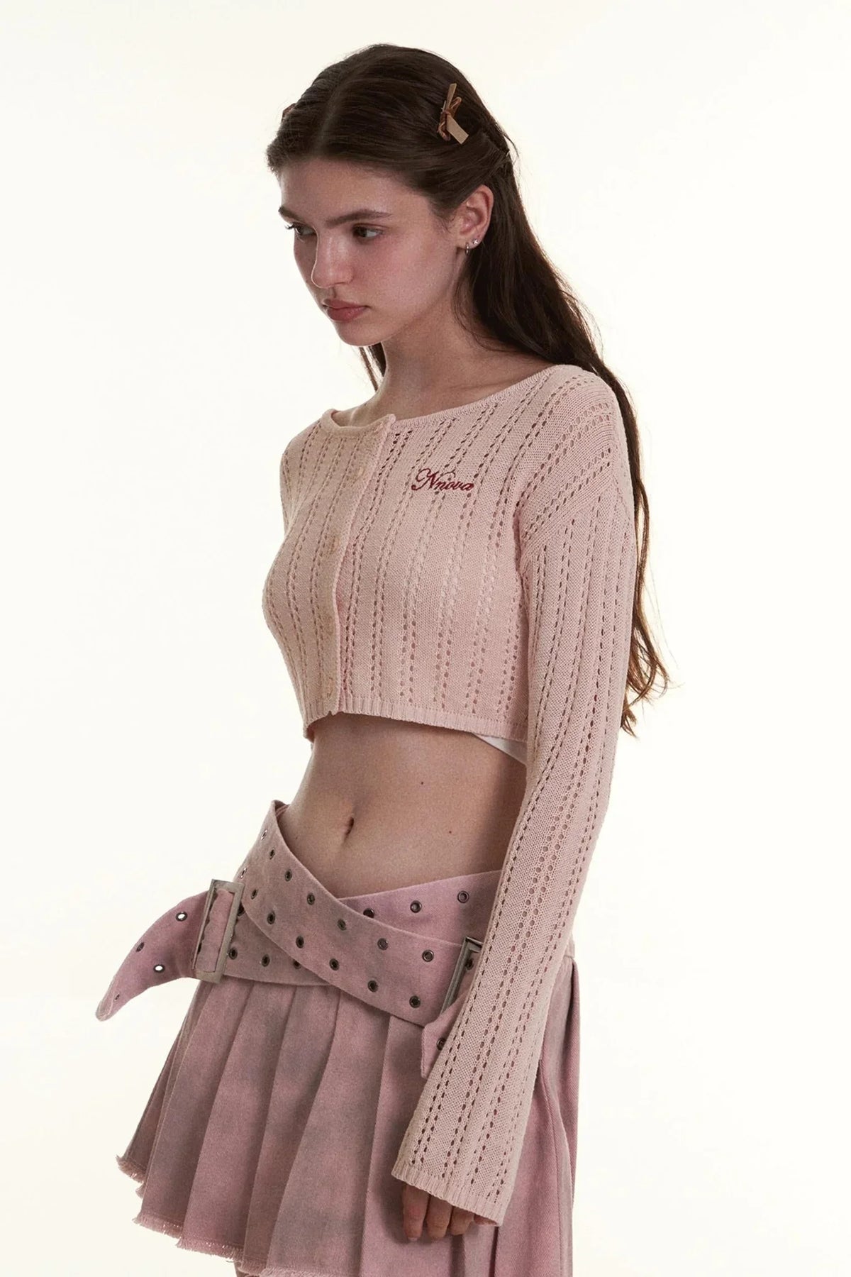 Retro Long Sleeve Short Cardigan Sweater