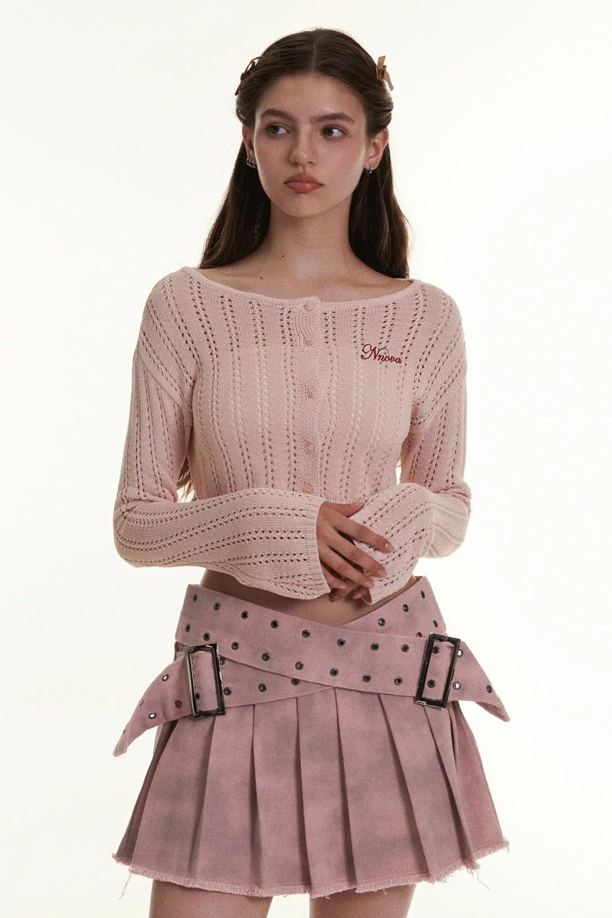 Retro Long Sleeve Short Cardigan Sweater