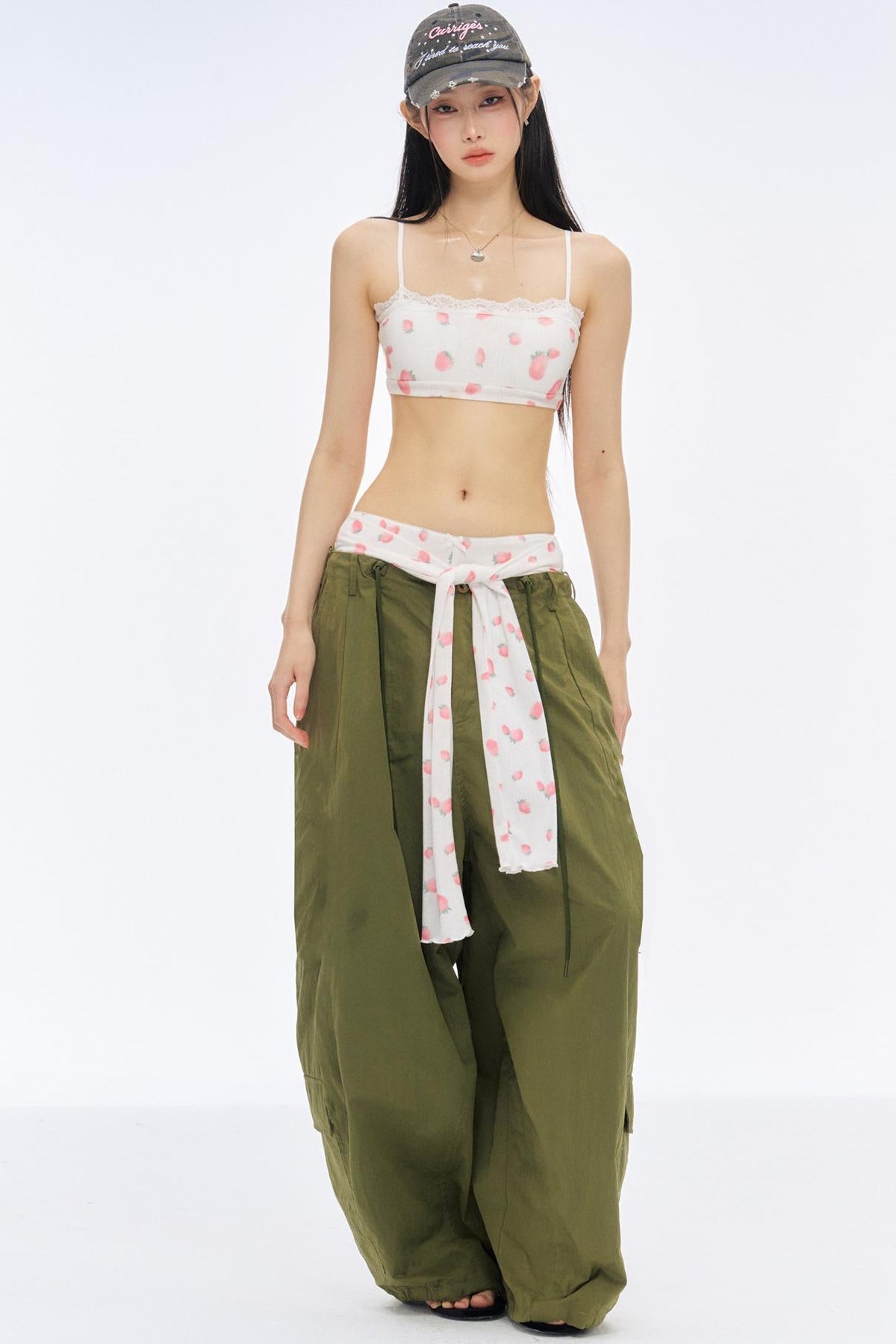 Retro Loose Low-Rise Cargo Pants