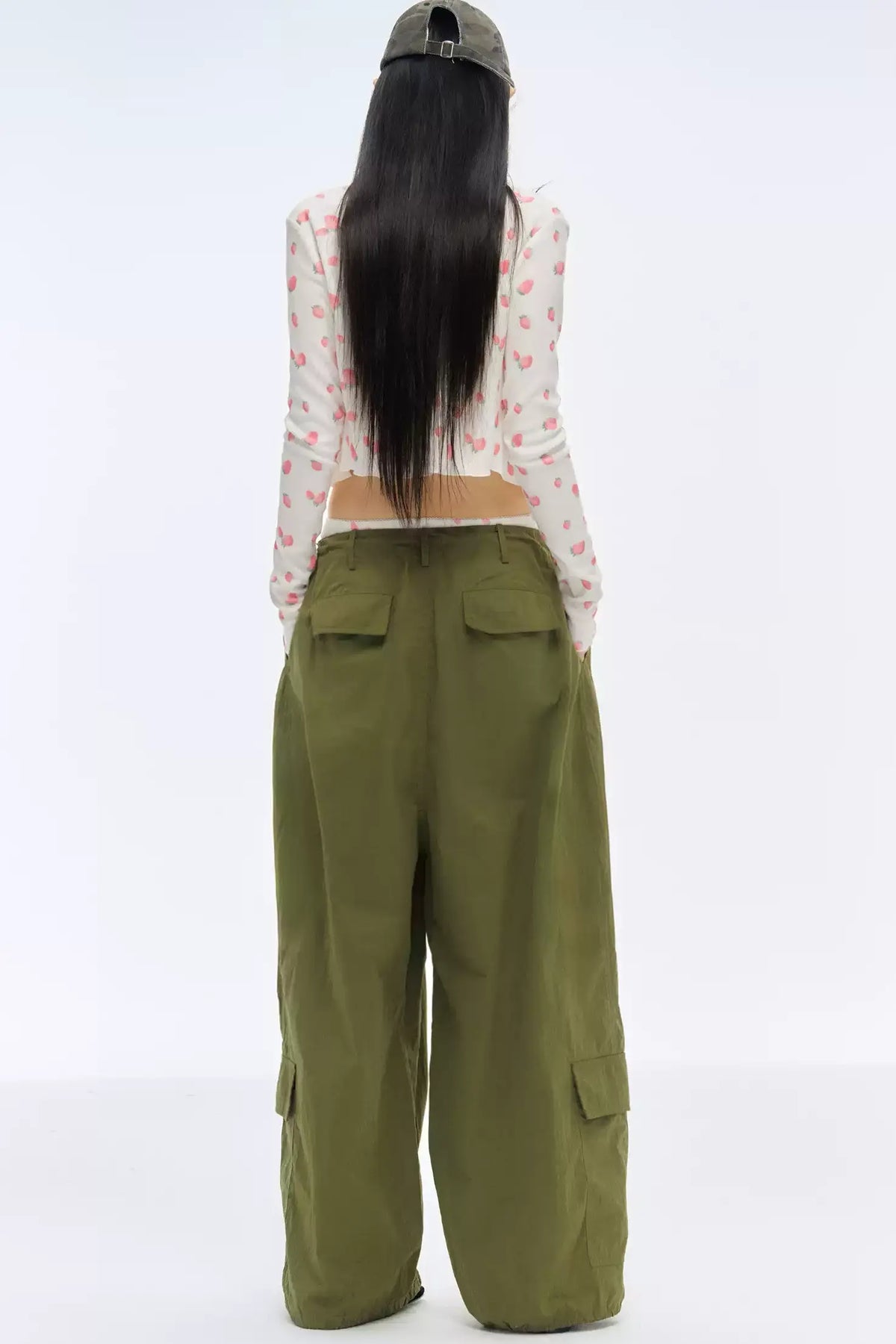 Retro Loose Low-Rise Cargo Pants