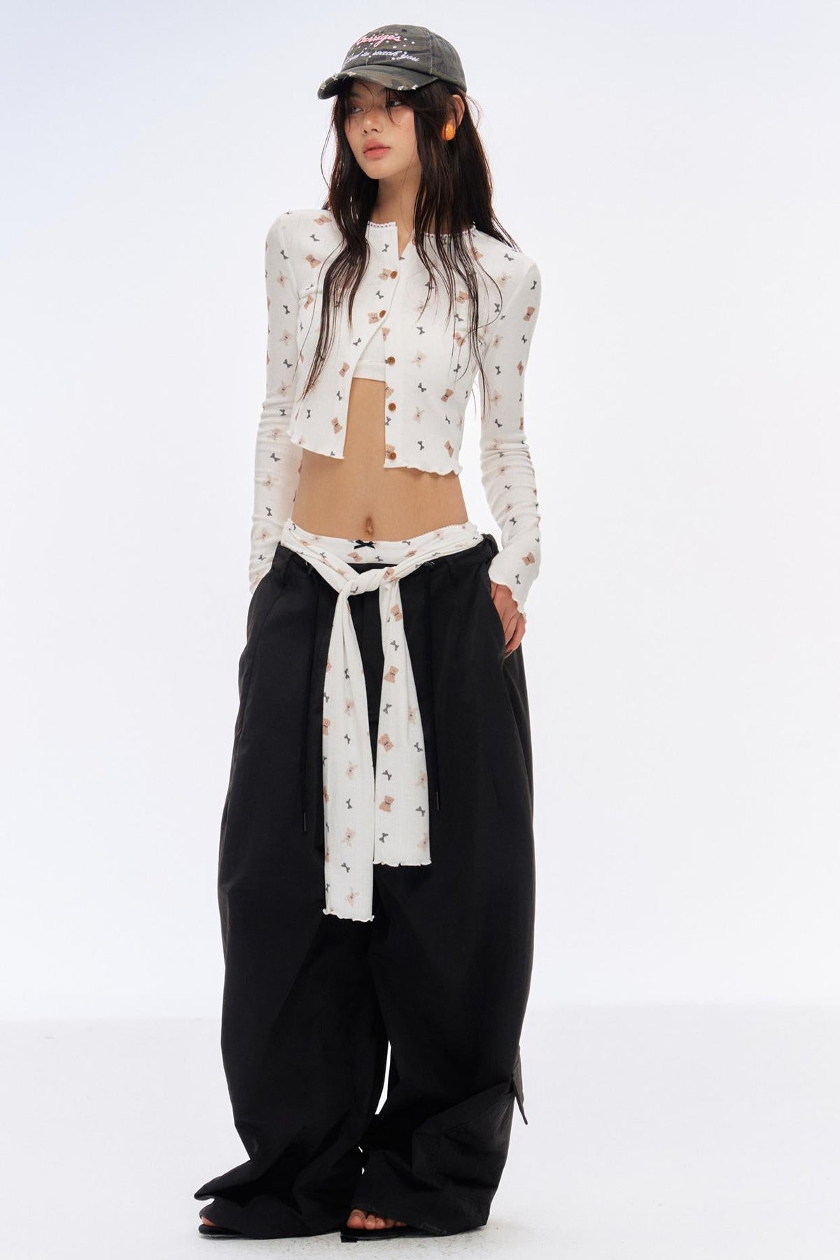 Retro Loose Low-Rise Cargo Pants