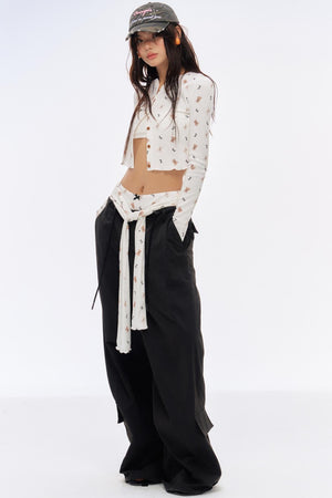 Retro Loose Low-Rise Cargo Pants