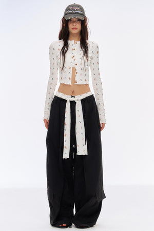 Retro Loose Low-Rise Cargo Pants