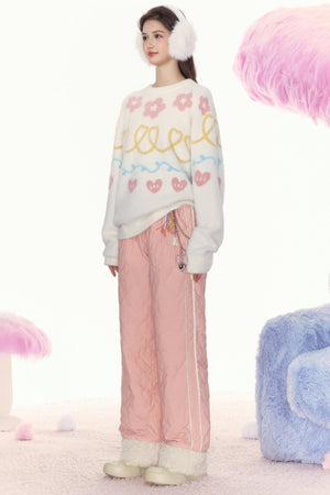 Retro Loose Warm Pants