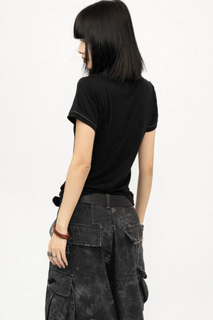 Retro Lyocell Black Top