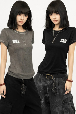 Retro Lyocell Black Top