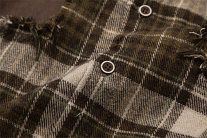 Retro Maillard plaid shirt