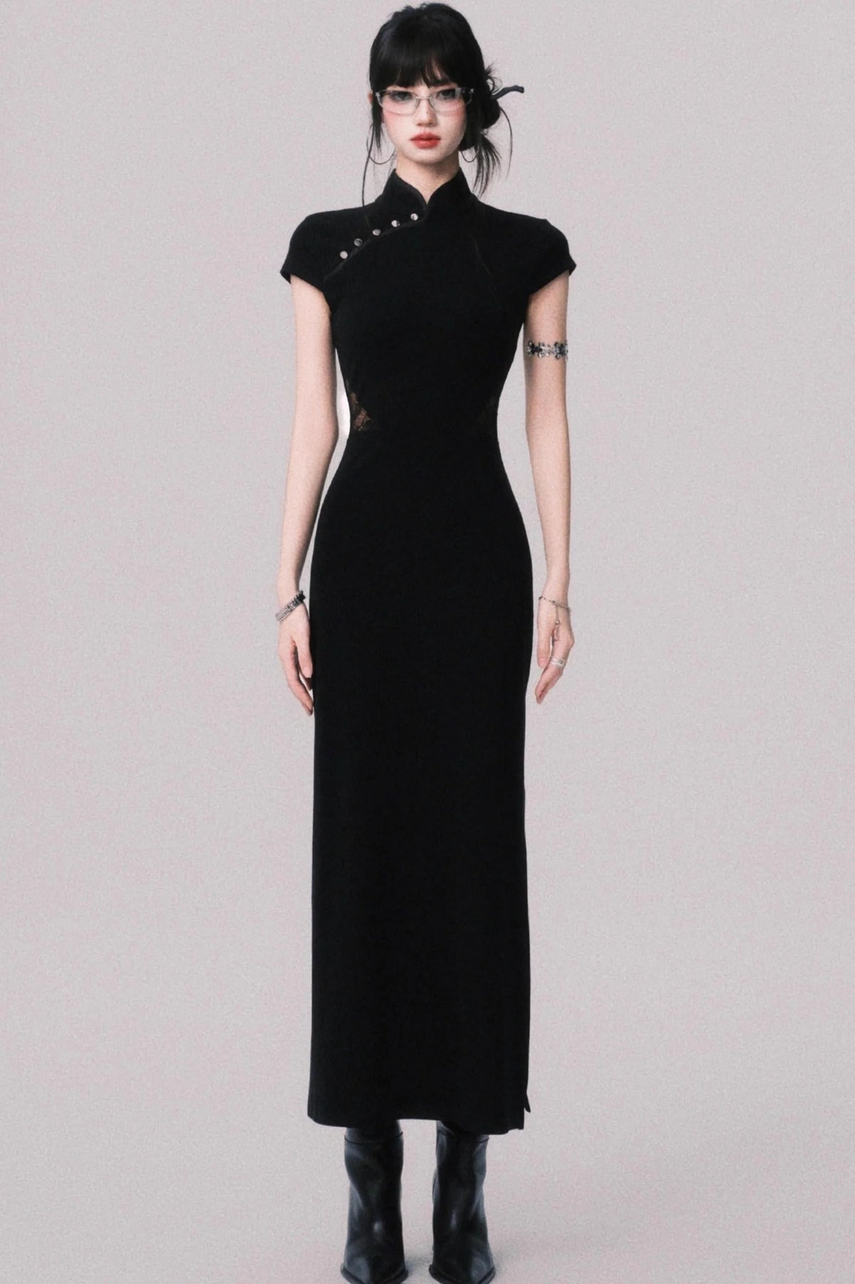 Retro Mermaid Lace Cheongsam Dress