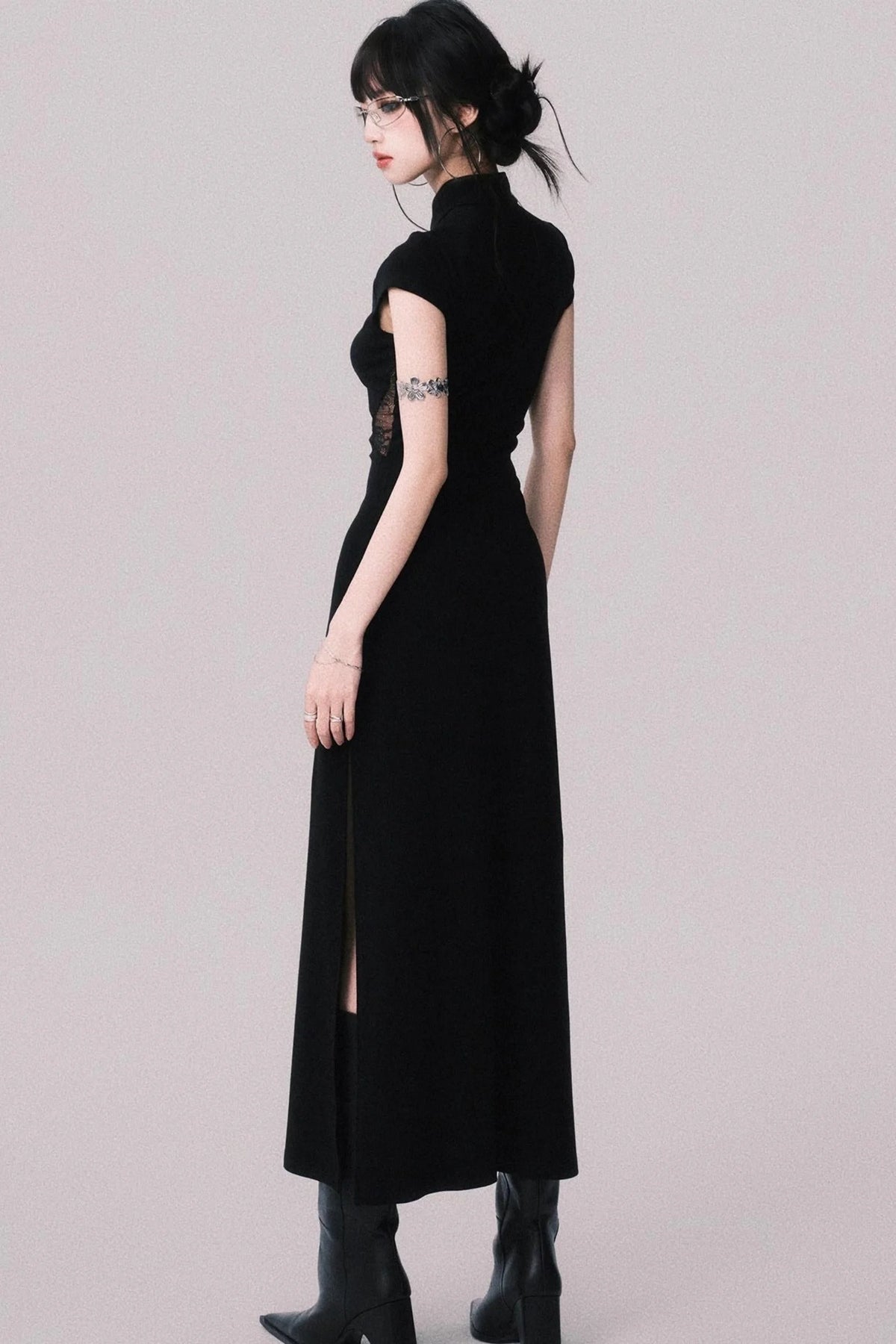 Retro Mermaid Lace Cheongsam Dress