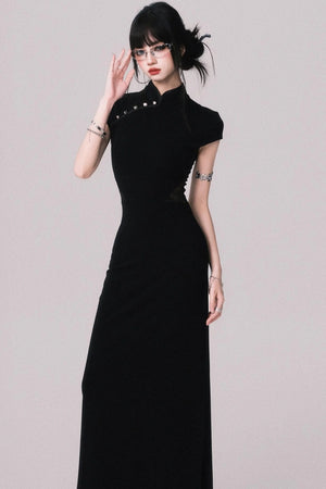 Retro Mermaid Lace Cheongsam Dress