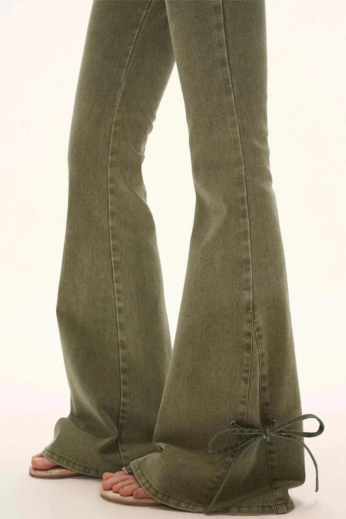 Retro Multi-Belt Flared Jeans
