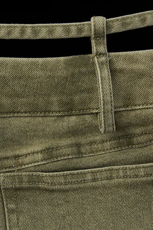 Retro Multi-Belt Flared Jeans