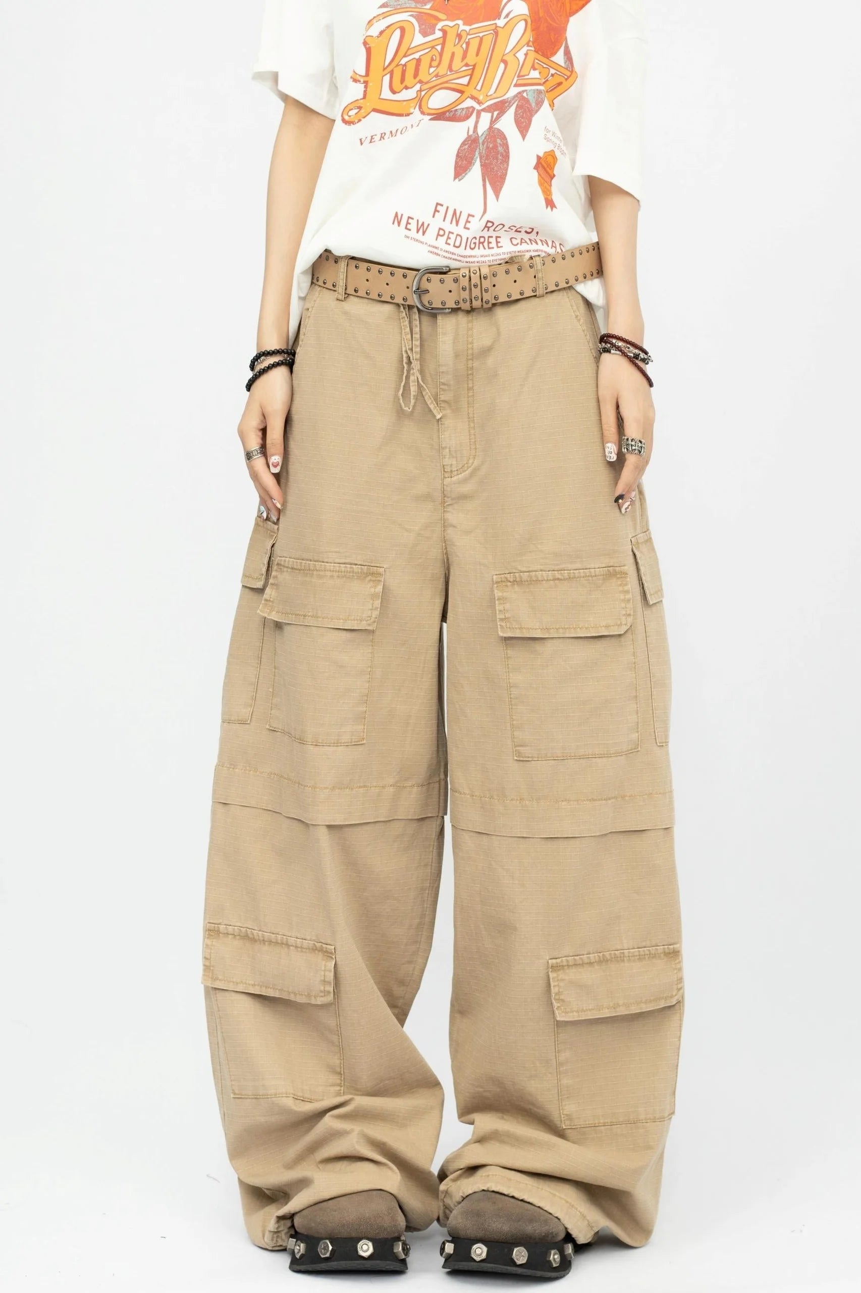 Retro Multi-Pocket Work Pants