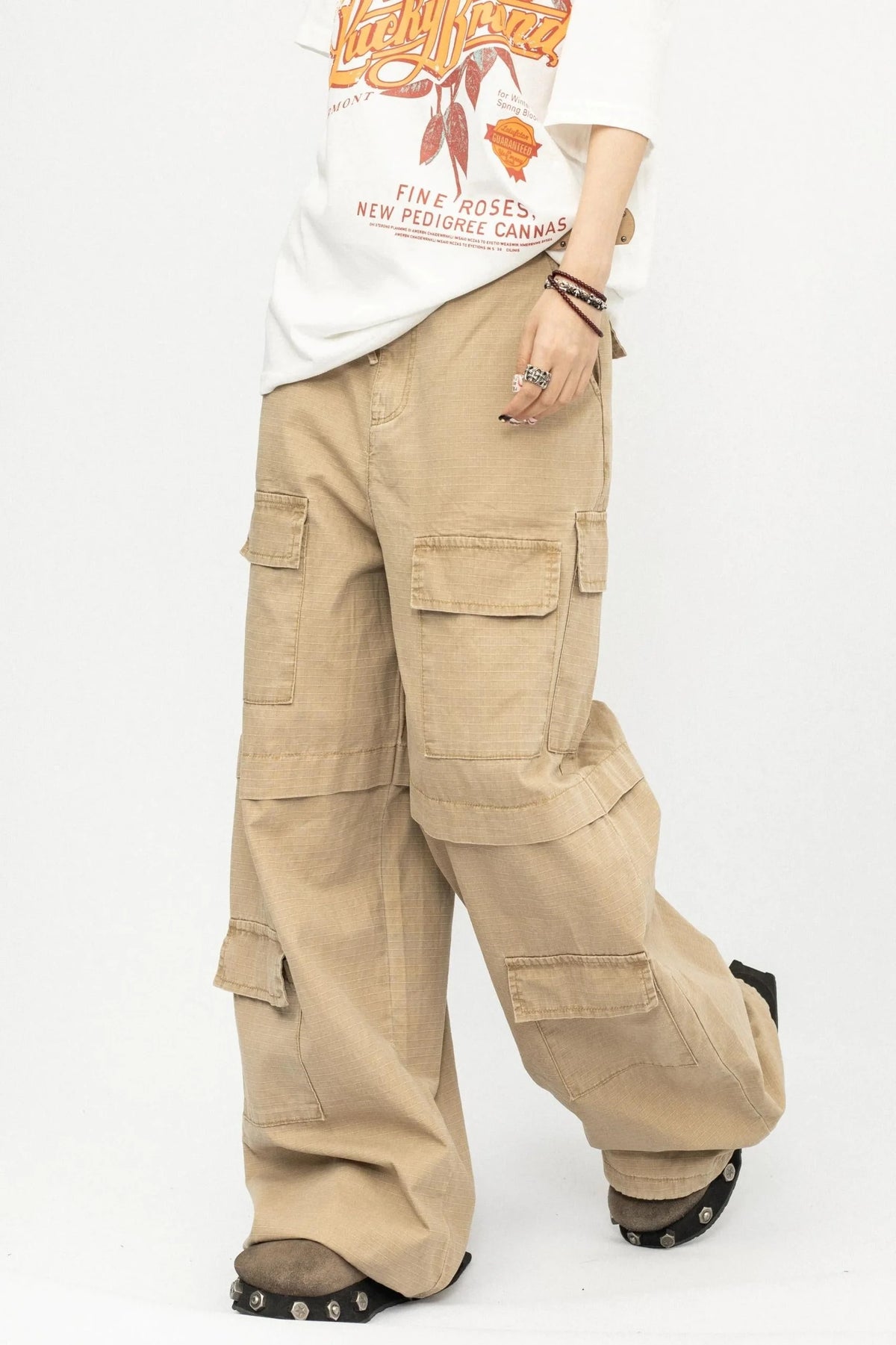 Retro Multi-Pocket Work Pants