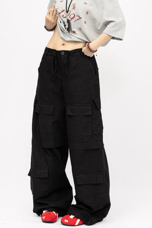 Retro Multi-Pocket Work Pants