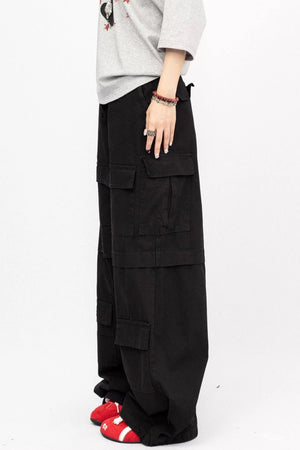 Retro Multi-Pocket Work Pants