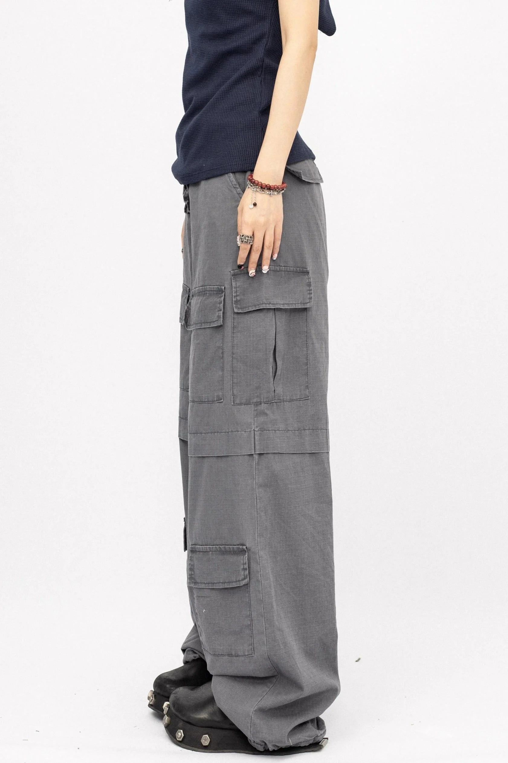 Retro Multi-Pocket Work Pants