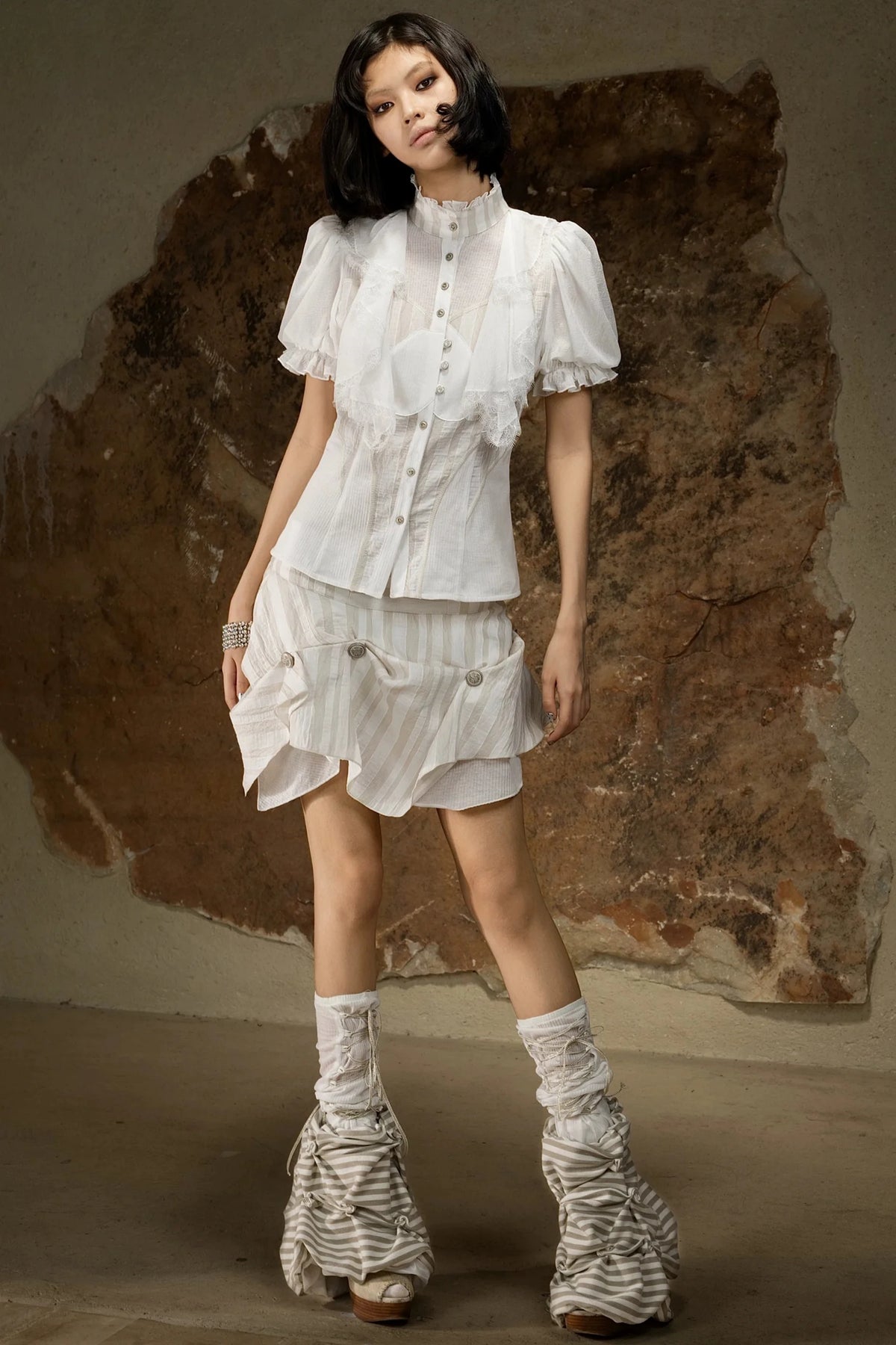 Retro Palace Puff Sleeve Blouse