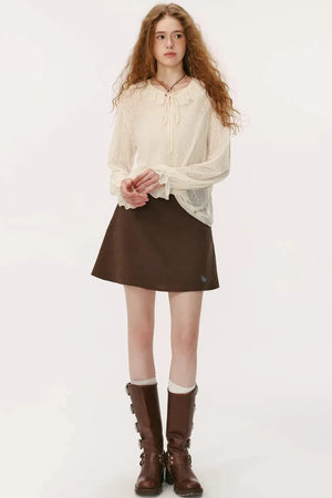 Retro Patchwork Fishtail Skirt