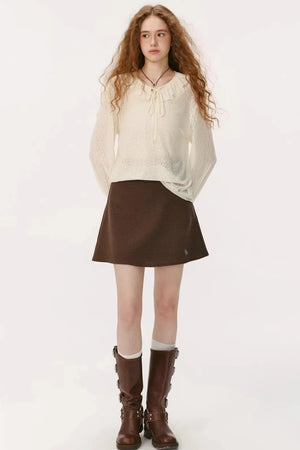Retro Patchwork Fishtail Skirt