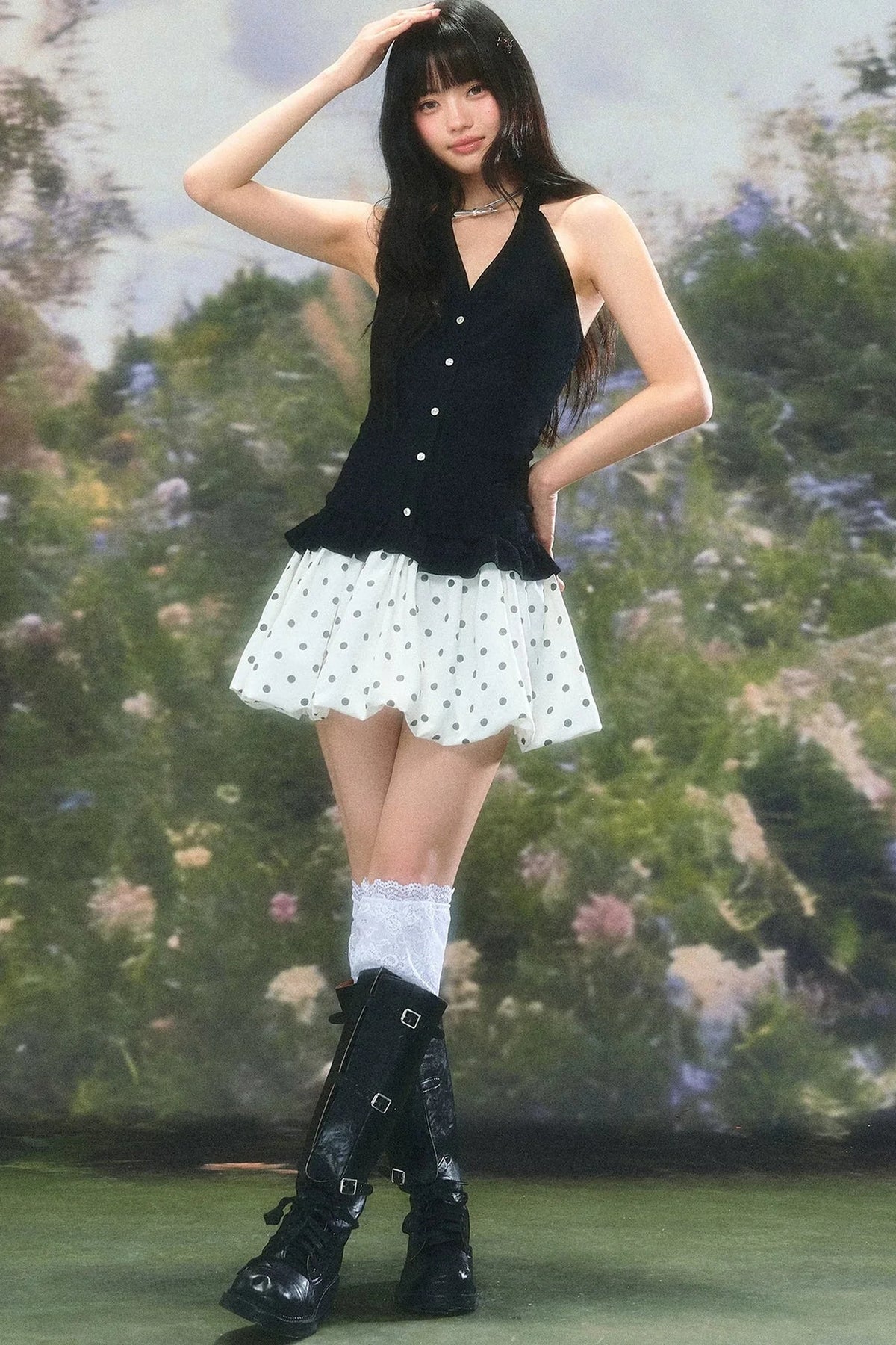 Retro Patchwork Floral Dress