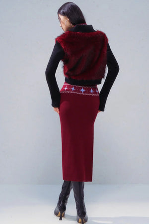 Retro Patchwork Knit Jacket