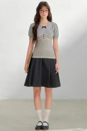 Retro Patterned Knitted Top