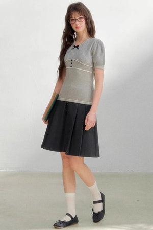 Retro Patterned Knitted Top