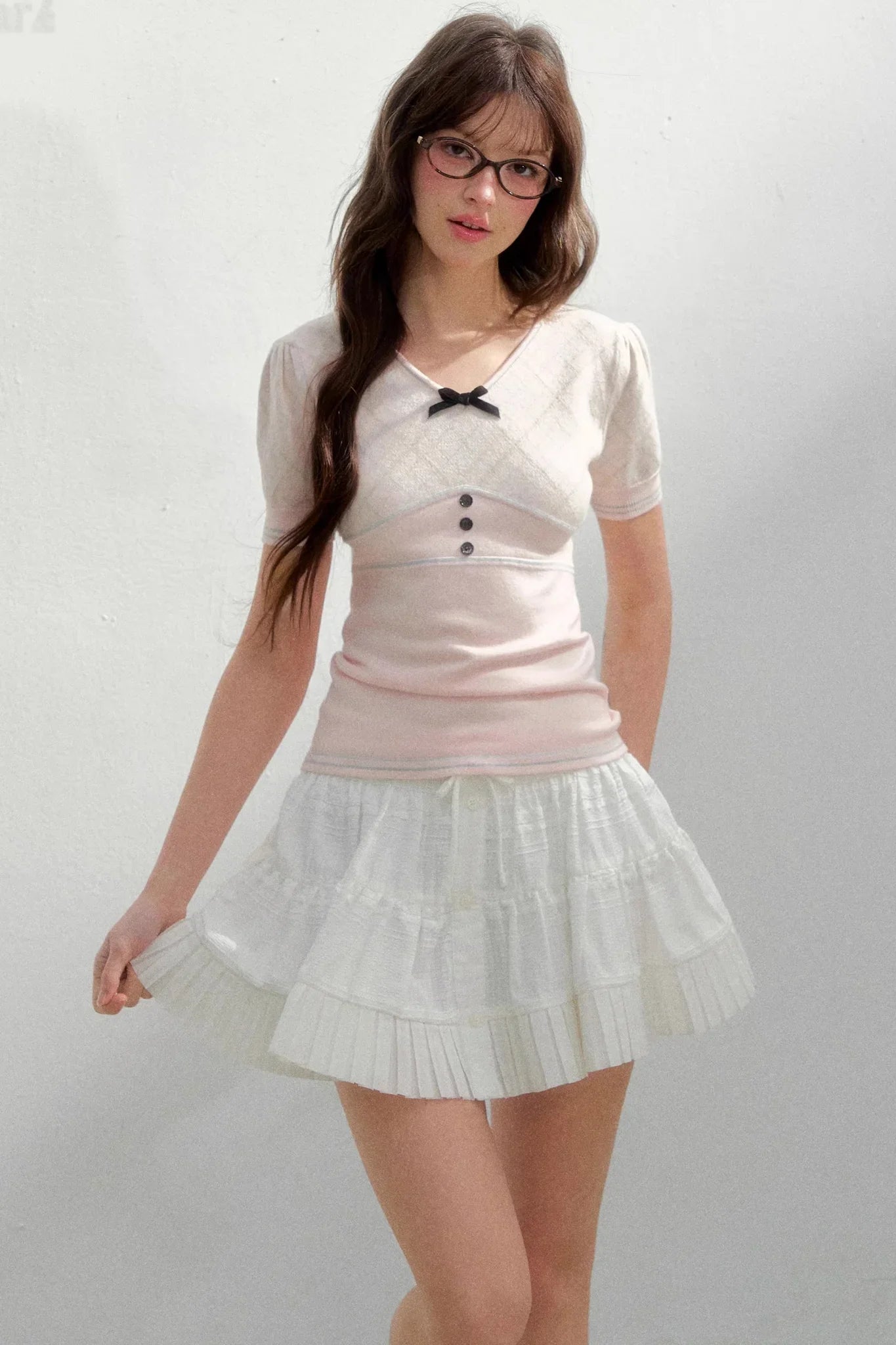 Retro Patterned Knitted Top