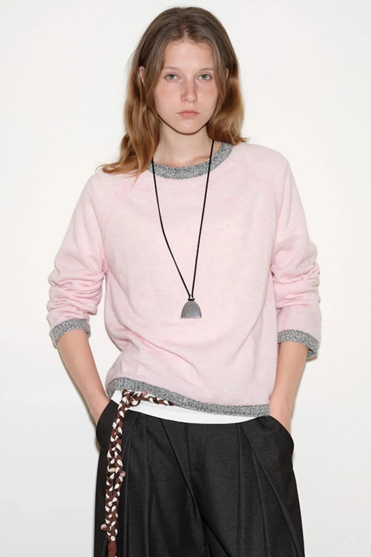Retro Pink Wool Top
