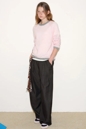 Retro Pink Wool Top