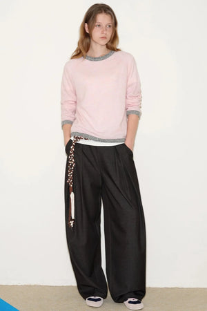 Retro Pink Wool Top