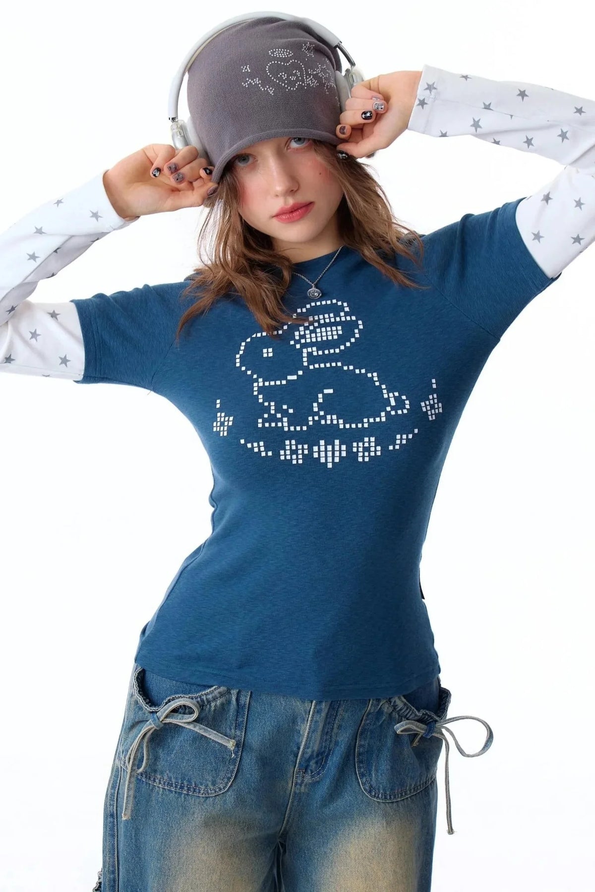 Retro Pixel Rabbit Tee