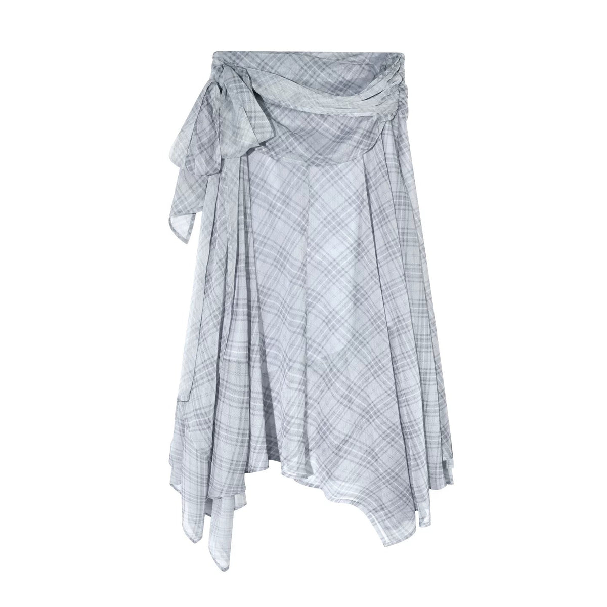 Retro Plaid Chiffon Two-Piece Set-Up
