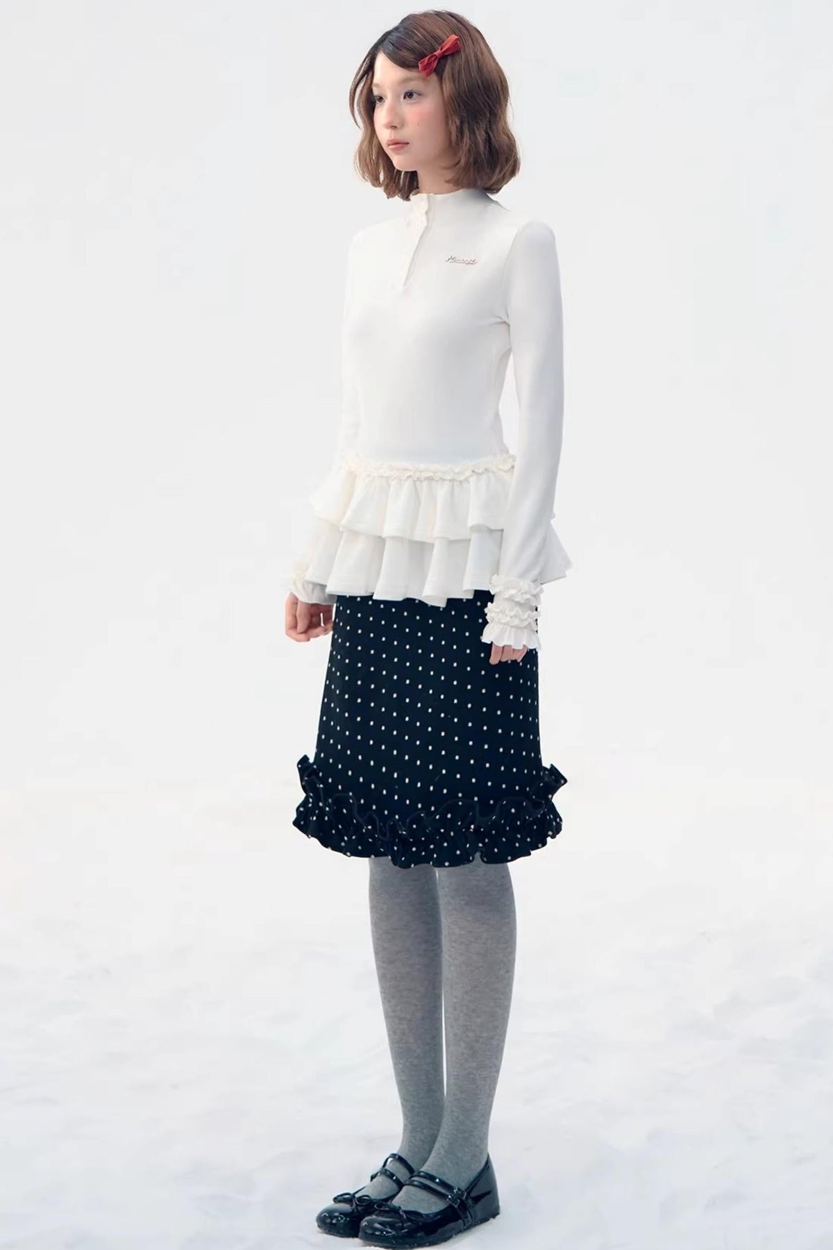 Retro Plaid Lace Skirt
