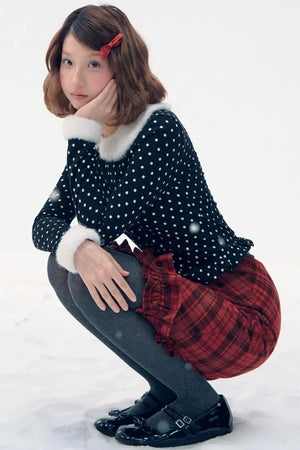 Retro Plaid Lace Skirt