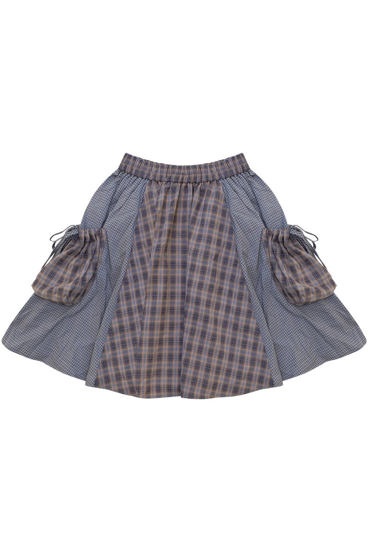 Retro Plaid Mid-Length Skirt
