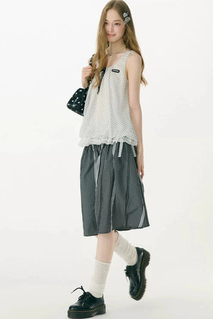 Retro Plaid Patchwork Skirt