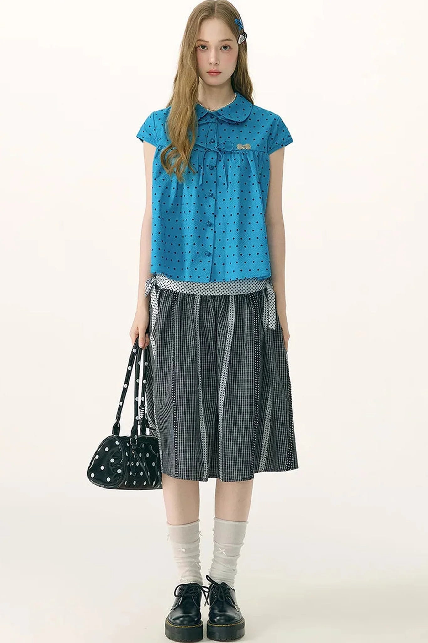 Retro Plaid Patchwork Skirt