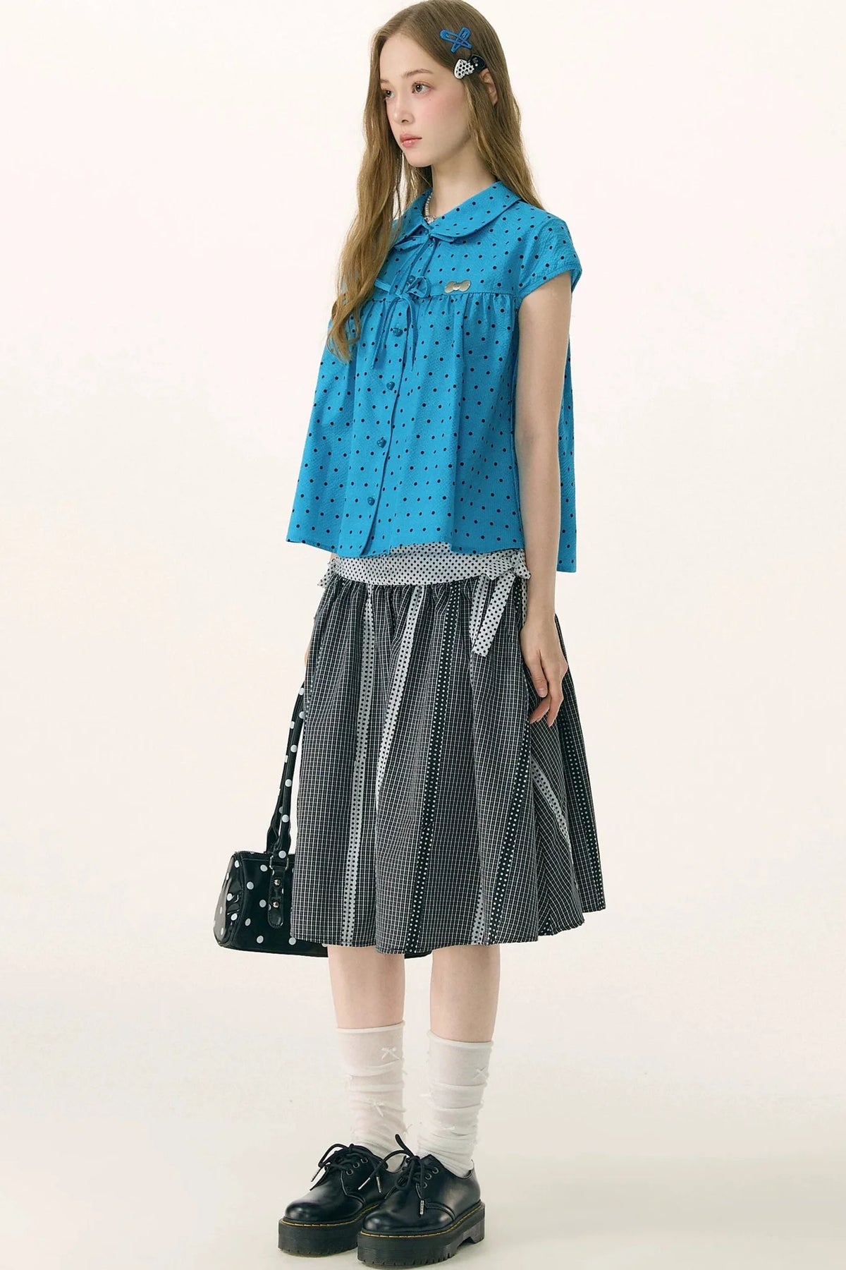 Retro Plaid Patchwork Skirt