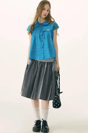 Retro Plaid Patchwork Skirt