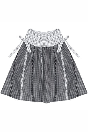 Retro Plaid Patchwork Skirt
