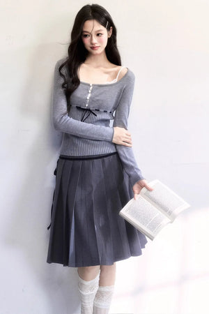 Retro Plaid Pleated Skirt