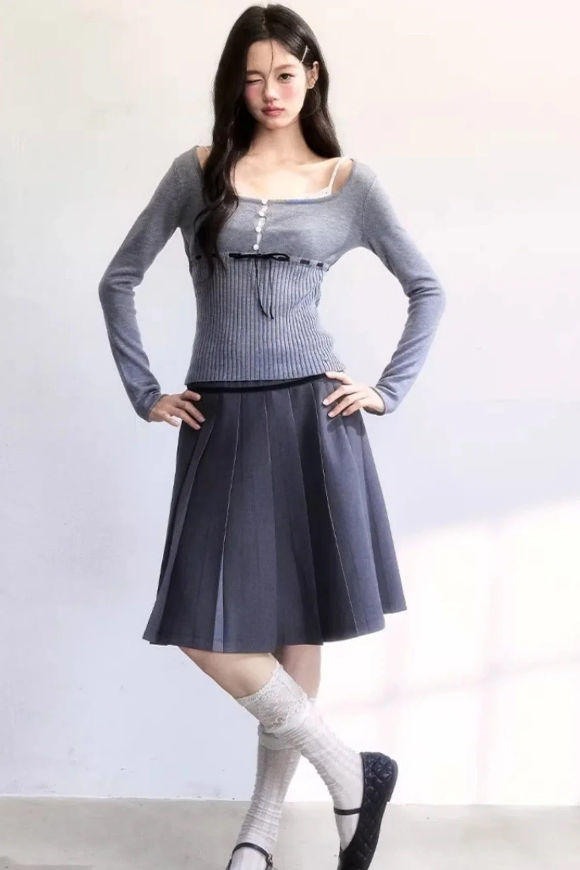 Retro Plaid Pleated Skirt