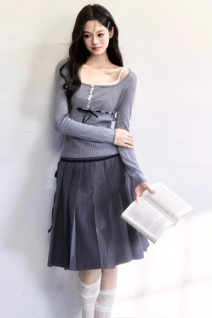 Retro Plaid Pleated Skirt