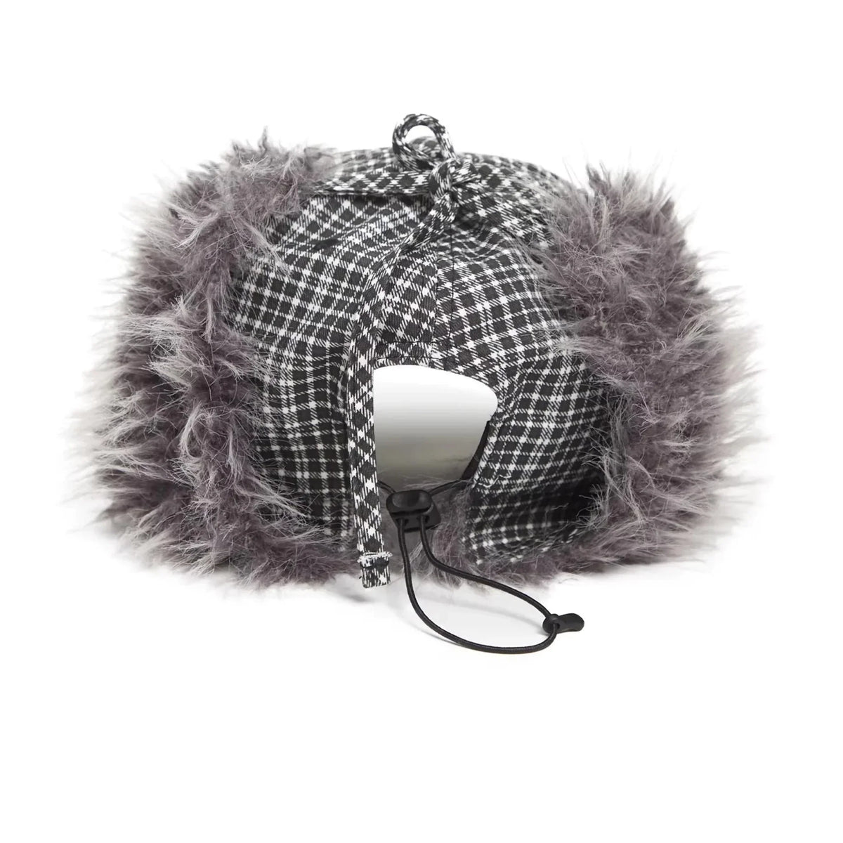 Retro Plaid Plush Ski Cap