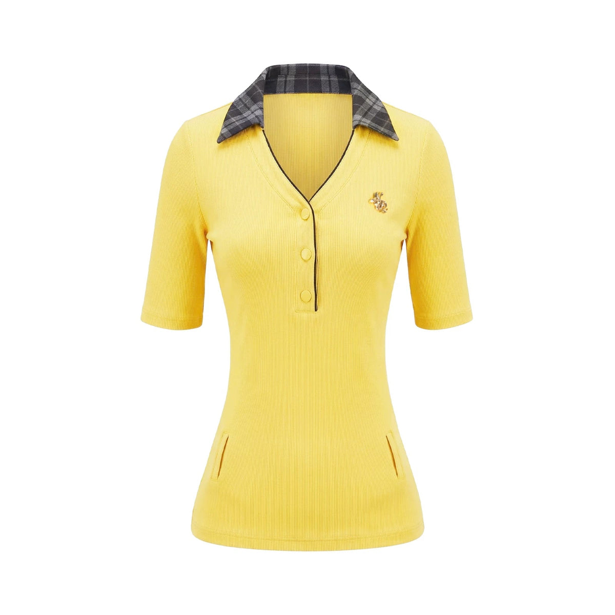 Retro Plaid Polo Skirt Set-Up