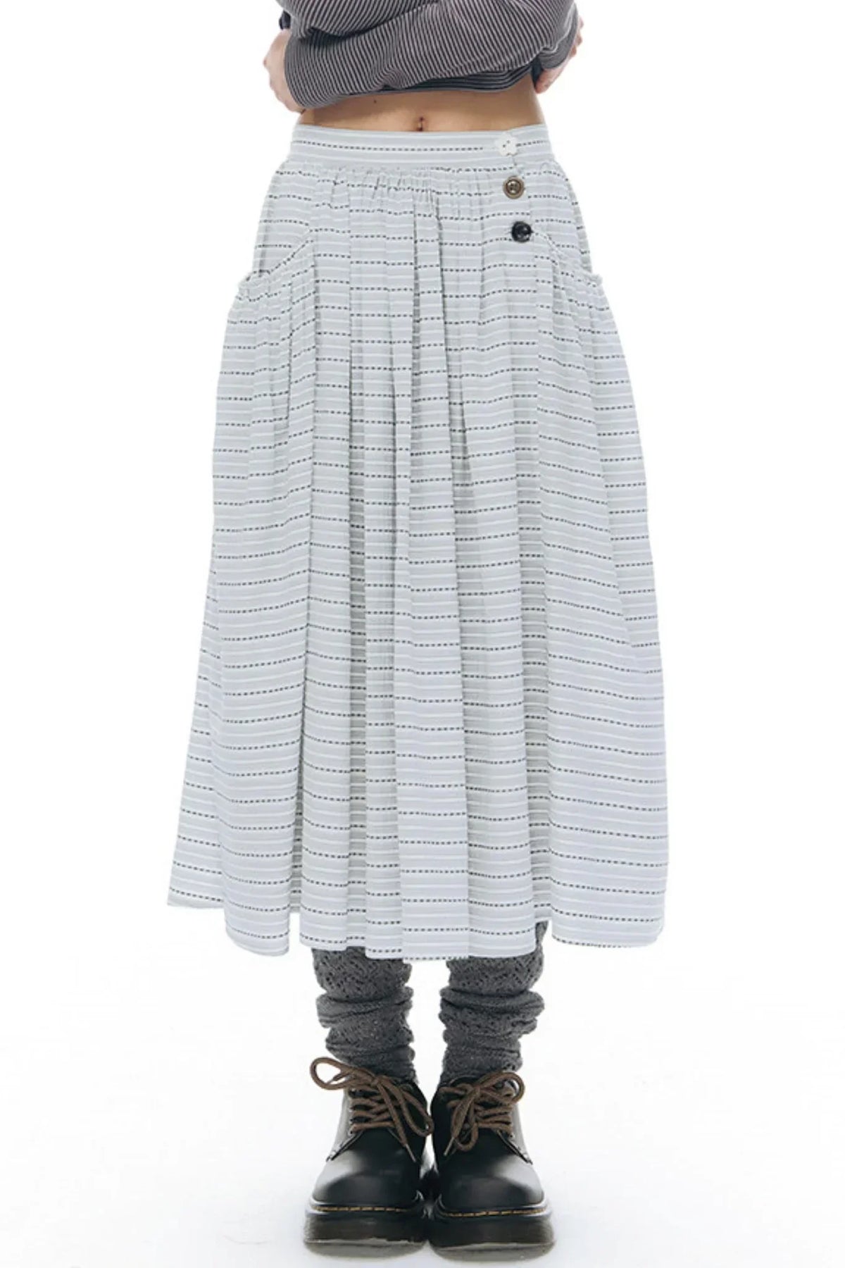 Retro Plaid Umbrella Skirt